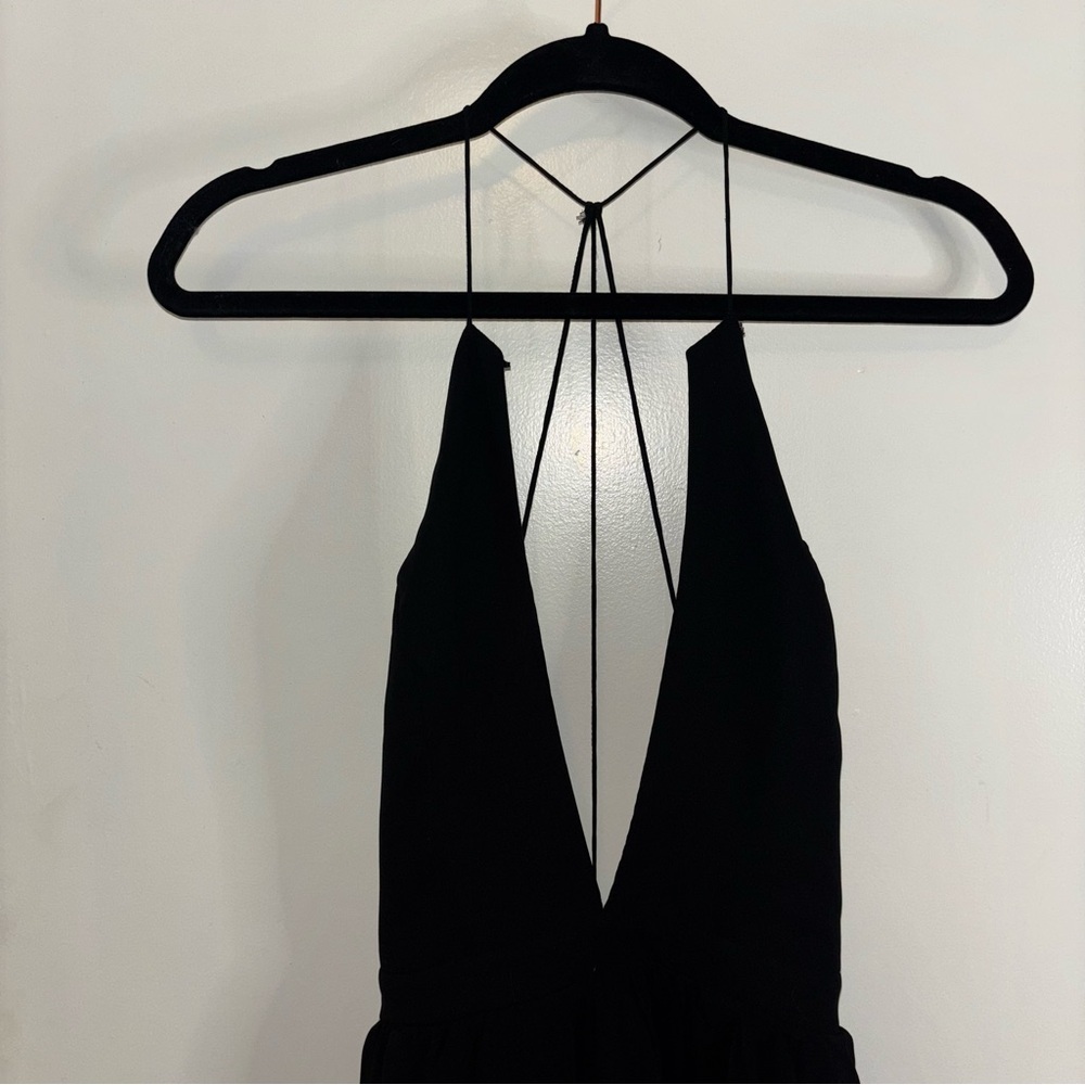 Tobi Black Sleeveless Strappy Back Halter Maxi Dress Size XS - Picture 2 of 14